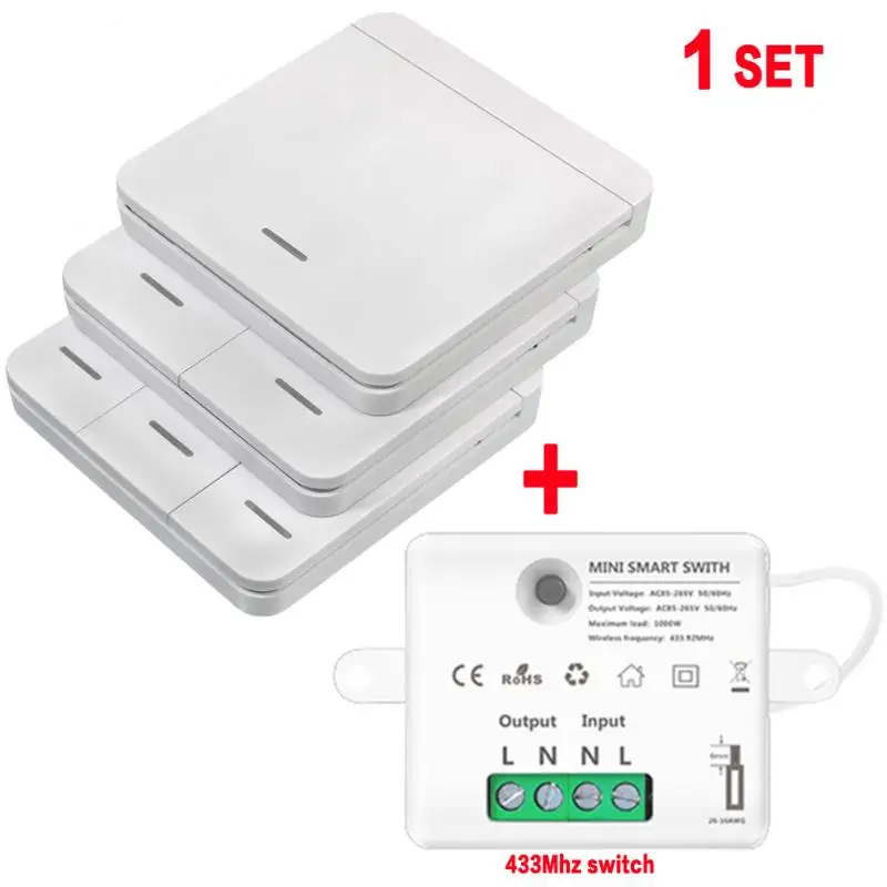 433mhz Wireless Wall Switch Rf 86 Panel Transmitter Safety And Dc 12v Relay Interruptor For Light Lamp Wholesale | Обустройство дома