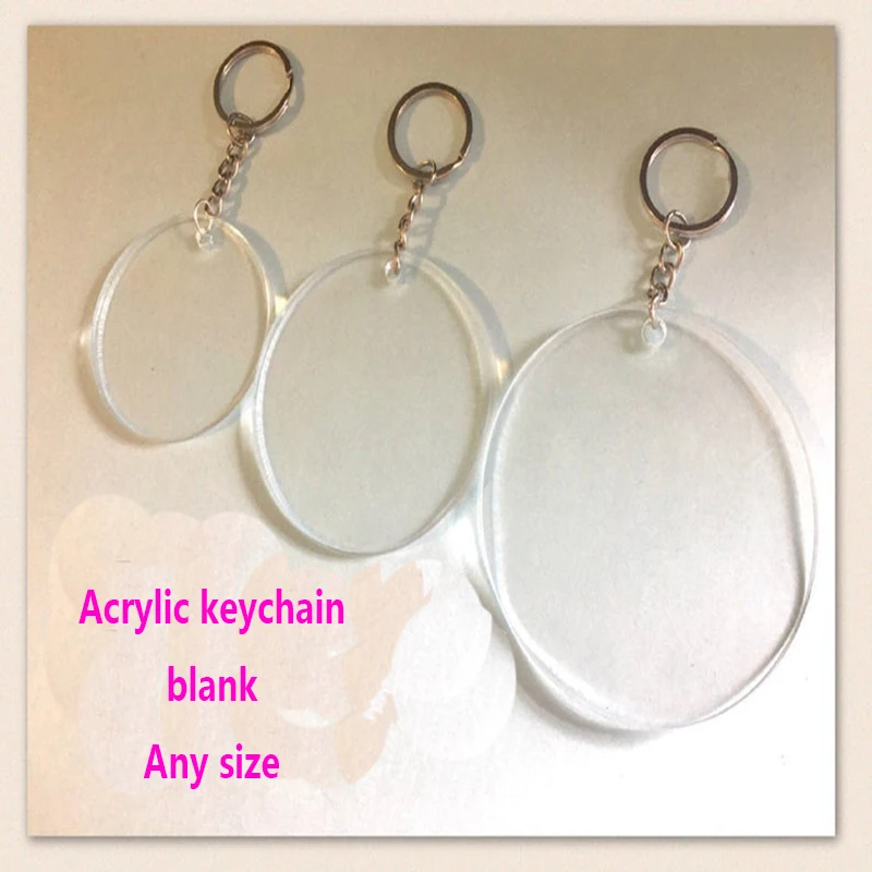 Прозрачные Акриловые заготовки для ключей круги квадрат прямоугольник и сердце