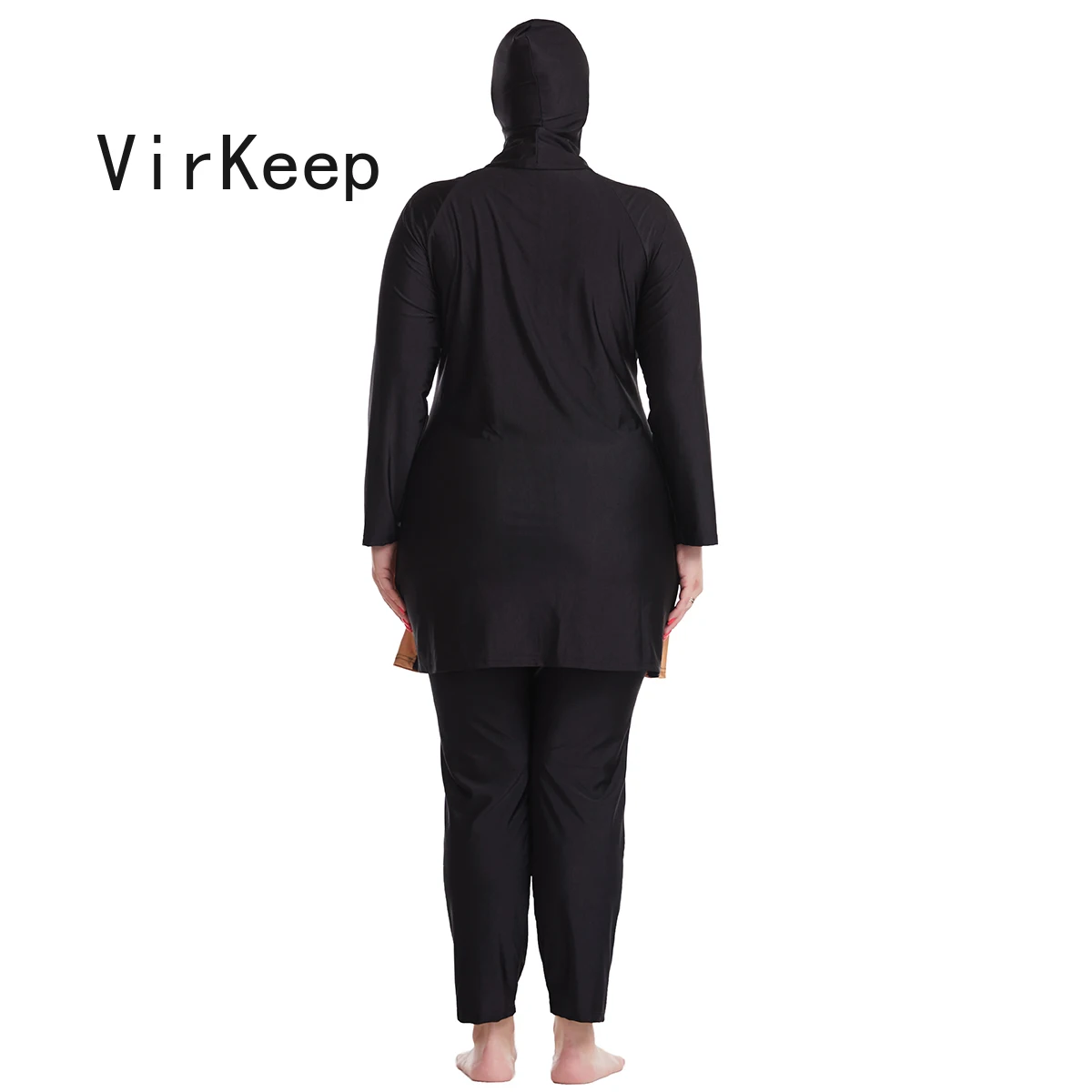 

full Sleeve bikini set plus size swimwear women muslim Nylon hijab Burkini Swimming maillot de bain femme musulmane VKDR2480