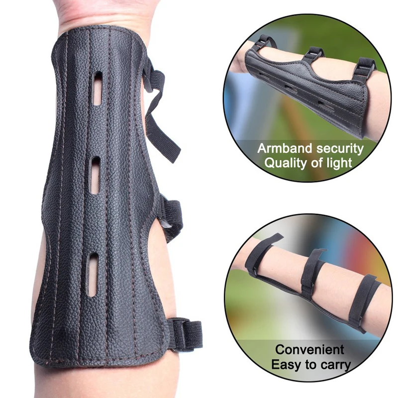 

Cowhide Archery Equipment Arm Guard Protection Forearm Safe Adjustable Bow Arrow Hunting Shooting Training Accessories Protector