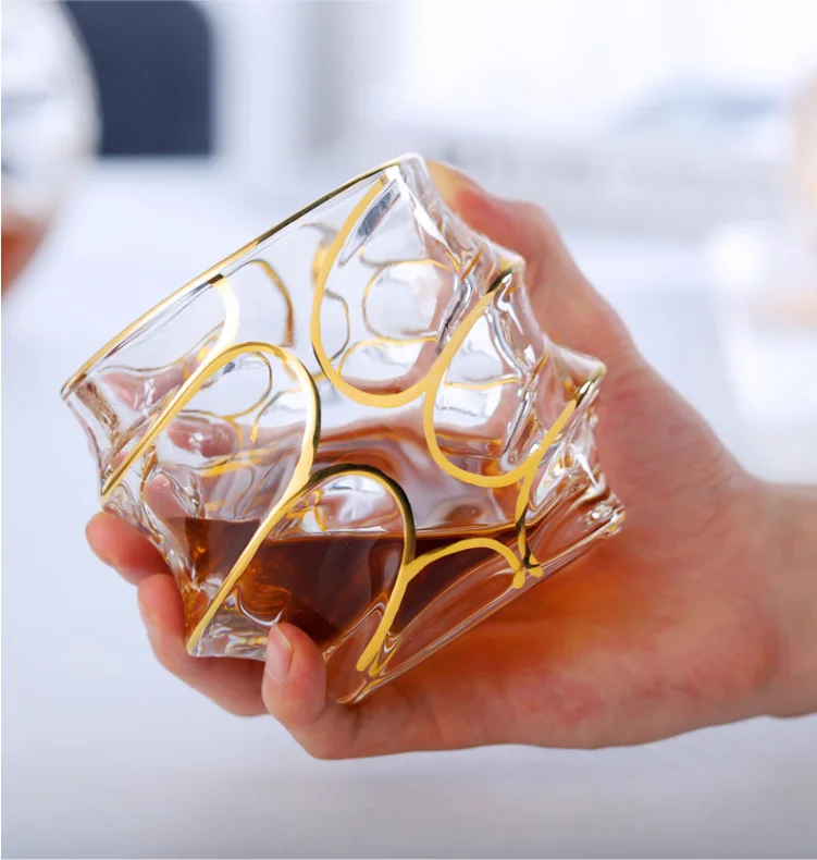 Прозрачный Стекло для виски ISN стекло рисования утолщенное с тиснением дома