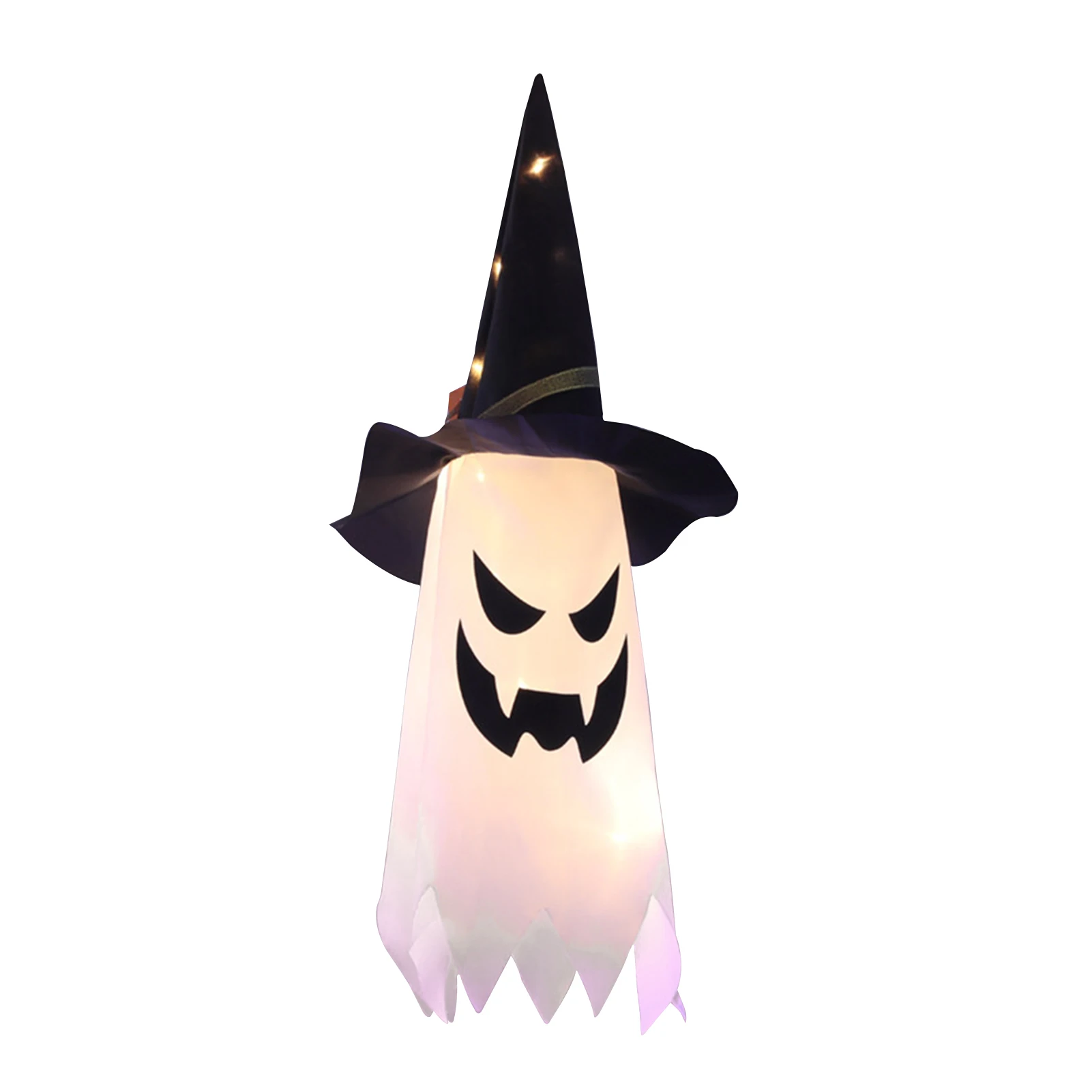 

Festival Decor Halloween LED Light Balcony Prop Home Energy Saving Hanging Living Room Yard Battery Powered Witch Hat Garden