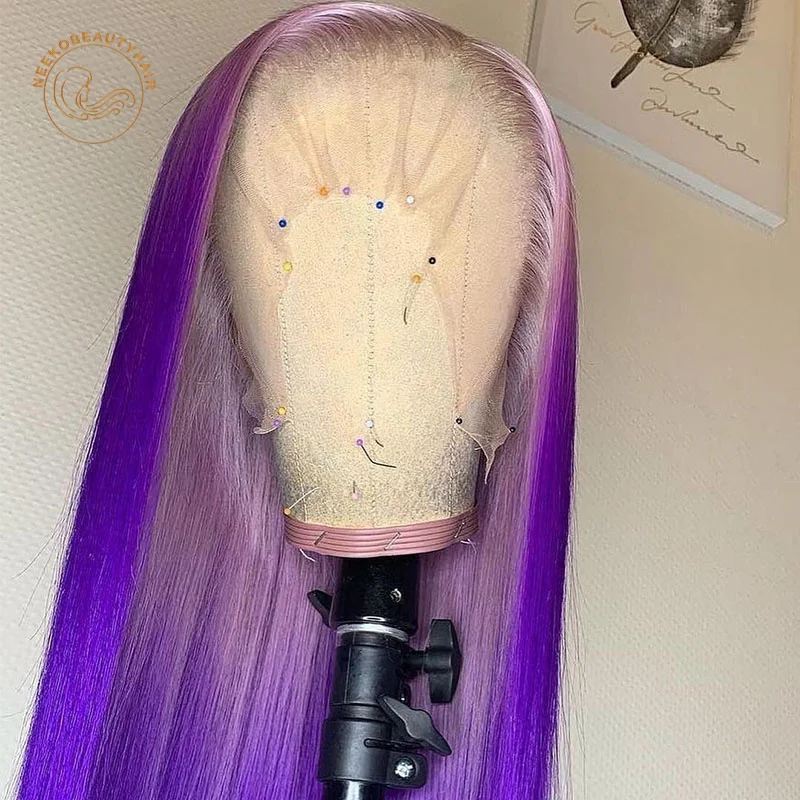 Парик из натуральных волос плотность 180% 2 оттенка с эффектом омбре | Шиньоны и