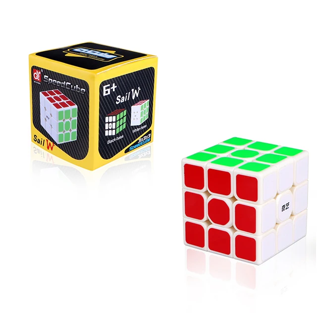 3x3x3 with box 1 шт. Классические игрушки 3x3x3 ABS стикер блок высокое качество скорость разноцветный волшебный куб обучающие и образовательные головоломки Cubo Magico игрушки - Цвет: 3x3x3 with box