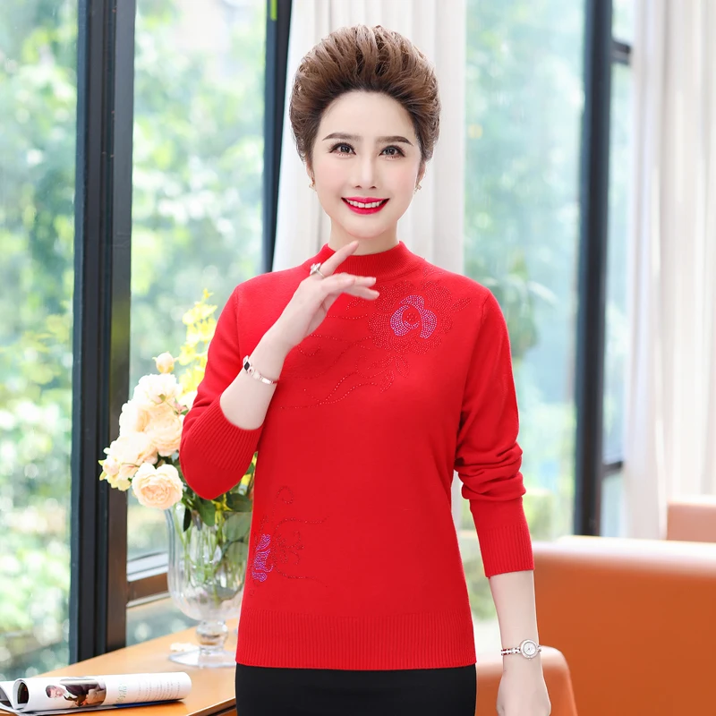Новинка весна-осень 2020 Женский пуловер с высоким воротником свитер вязаные топы