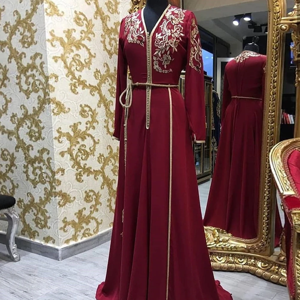 Bbonlinedress марокканское Caftan вечернее платье с бисером ручной работы мусульманское