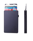 Bisi Goro противокражный алюминиевый держатель для кредитных карт тонкий Rfid модный клатч Выдвижная Кнопка держатель для карт