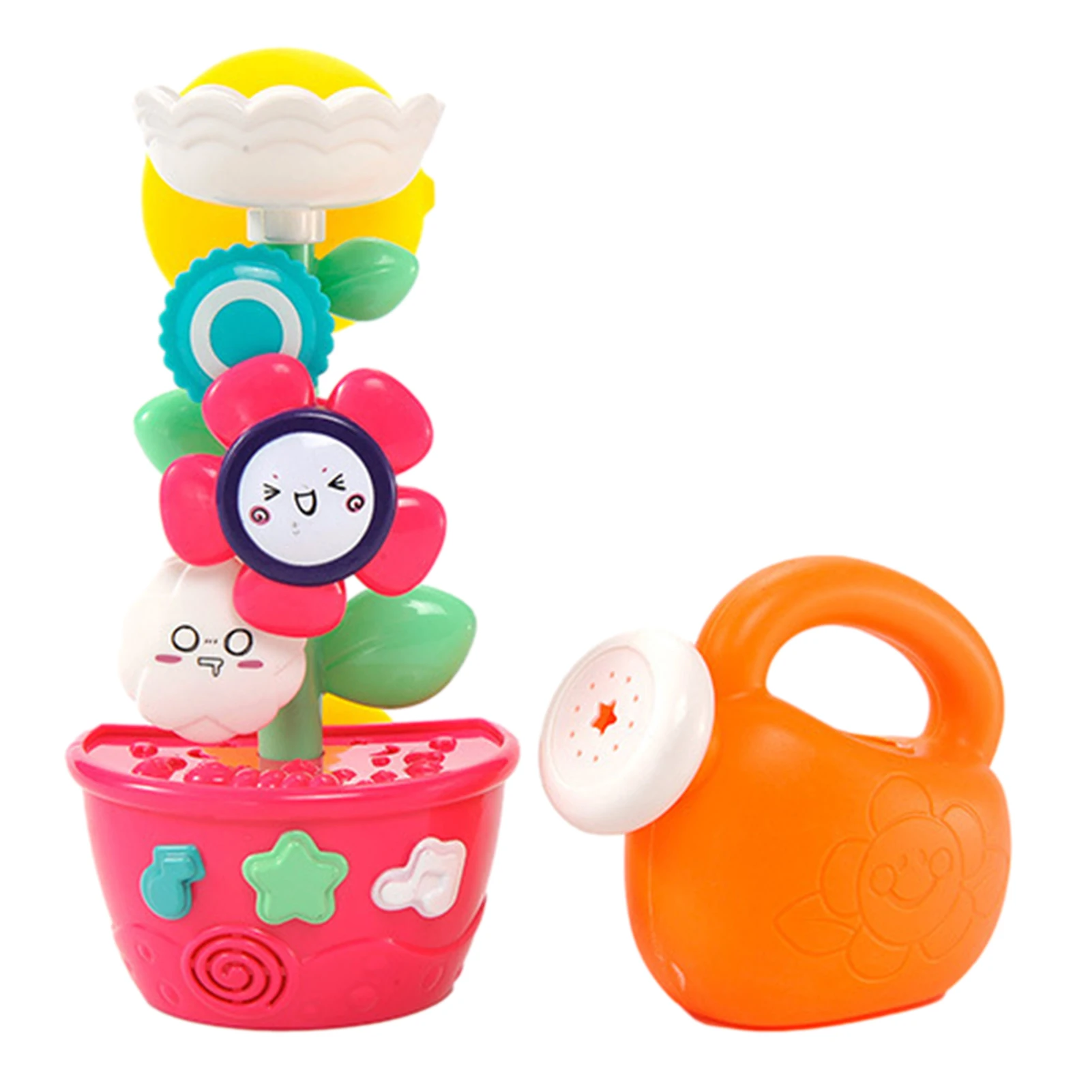 

Спринклер для детского душа с подсолнухом, детская баночка для ванны, игровой разбрызгиватель с мультяшным рисунком, уличная игрушка для во...