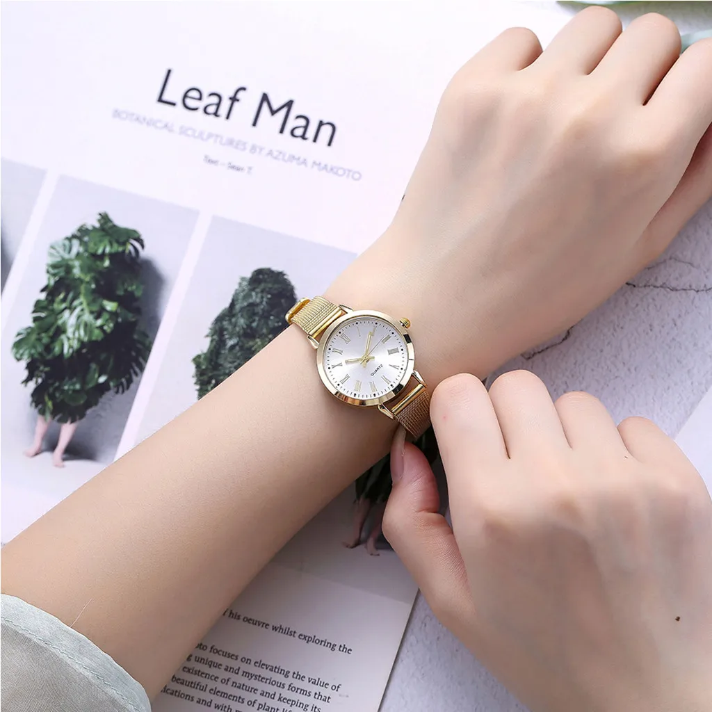 low price ladies watches gold white watch Fashion Women Casual round dial Watch Luxury Analog Quartz Wristwatch | Наручные часы