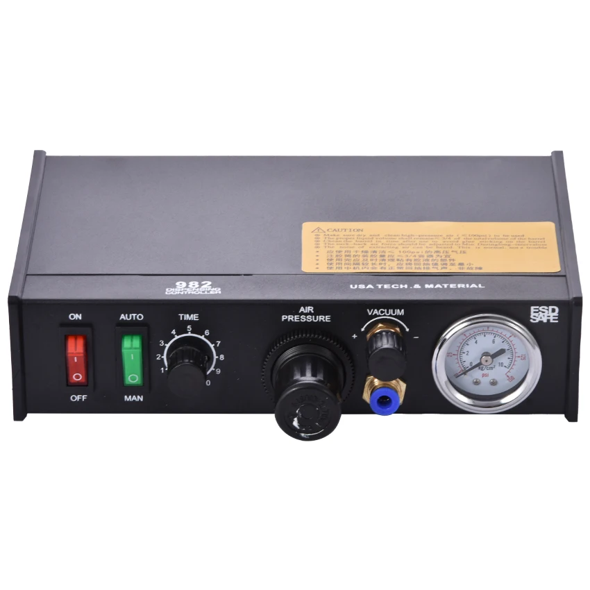 1pcs DS-982 DS982 Semi-Auto Glue Dispenser PCB Solder Paste Liquid Controller Dropper Fluid dispenser 110v/220v