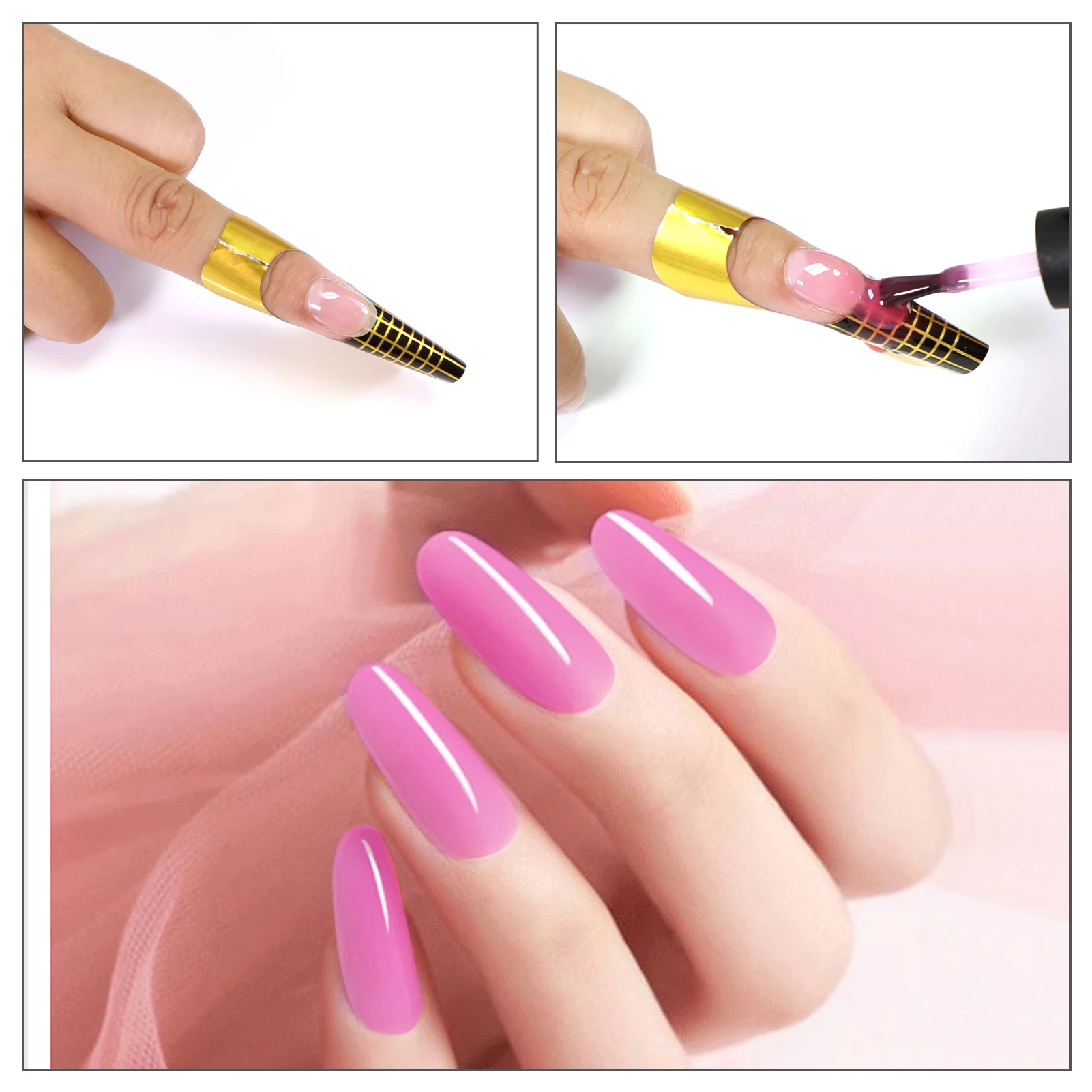 

Biutee NEW 8pc Extension Liquid Builder Gel 10ml Nail Polish Acrylic UV Gel Quick Building Nail Art False Extension Glue Sticker