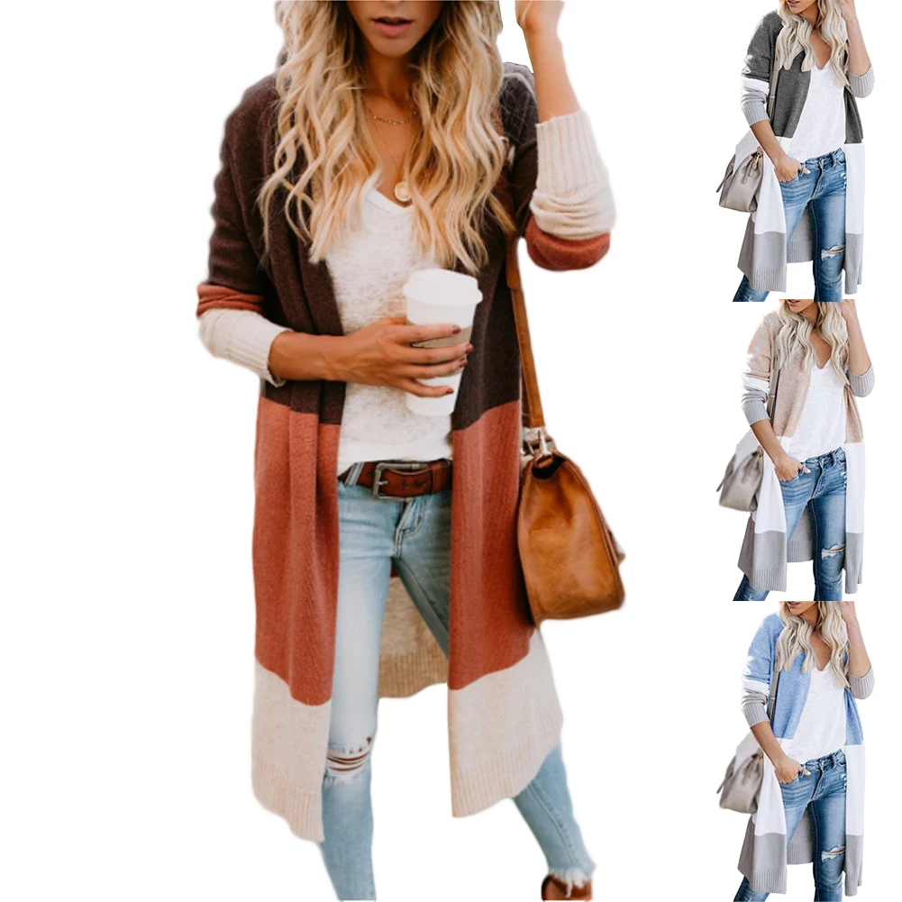 Женская верхняя одежда с длинным рукавом модное мягкое трикотажное пальто