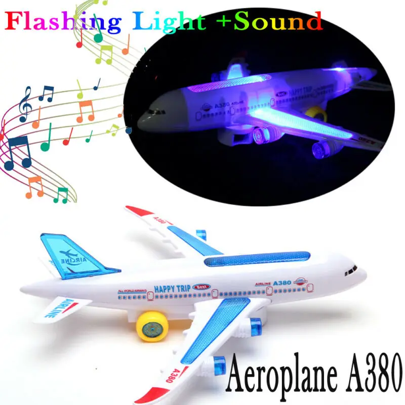 Игрушечный самолёт A380 детский с подсветкой и звуком игрушка самолеты | Игрушки