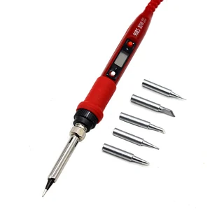 Электрический паяльник с регулируемой температурой 220 в 80 Вт, ЖК-цифровой дисплей, сварочные железные наконечники, набор инструментов для ремонта