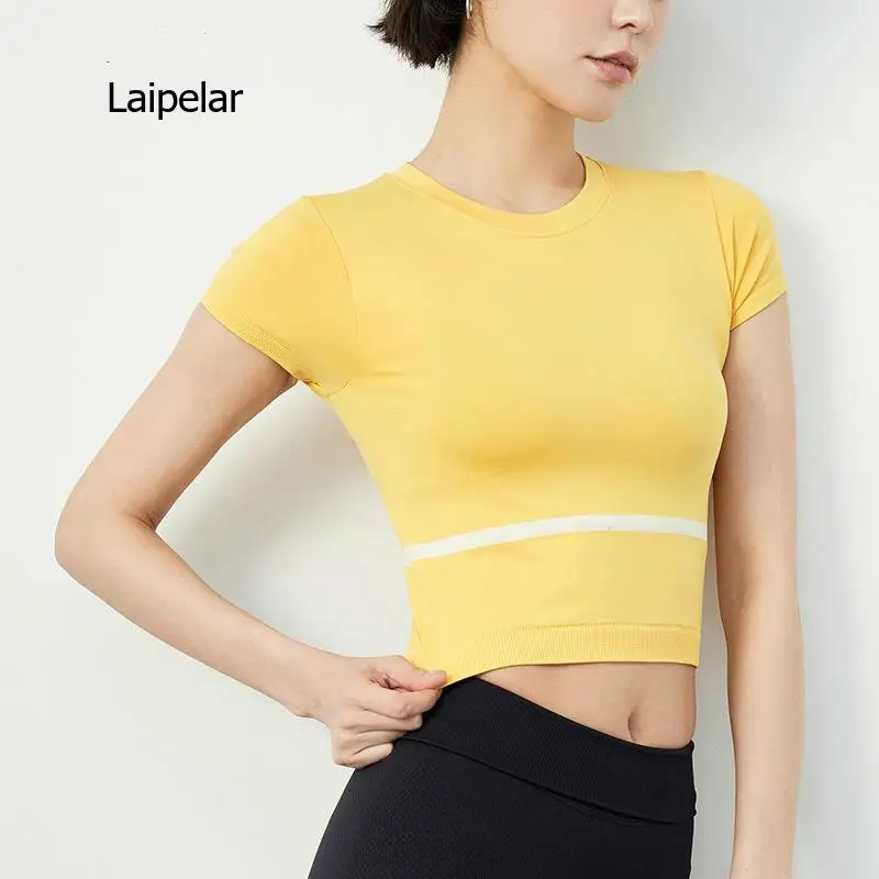 

Spring and Summer Slim Sports Short Sleeve Women's Quick Drying Top Fitness Running T-Shirt 2021