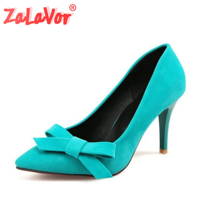 ZALAVOR/Большие размеры 33-43 туфли на высоком каблуке женские туфли-лодочки с острым