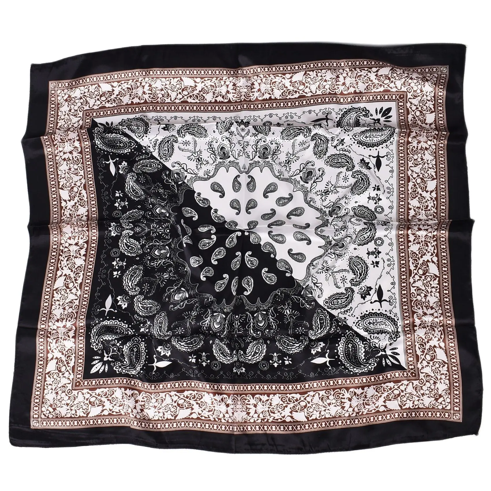 

Шелковый шарф, атласная бандана, женская летняя квадратная маленькая сумочка, накидка, богемные Ретро Пейсли женские шарфы, индийский мусул...