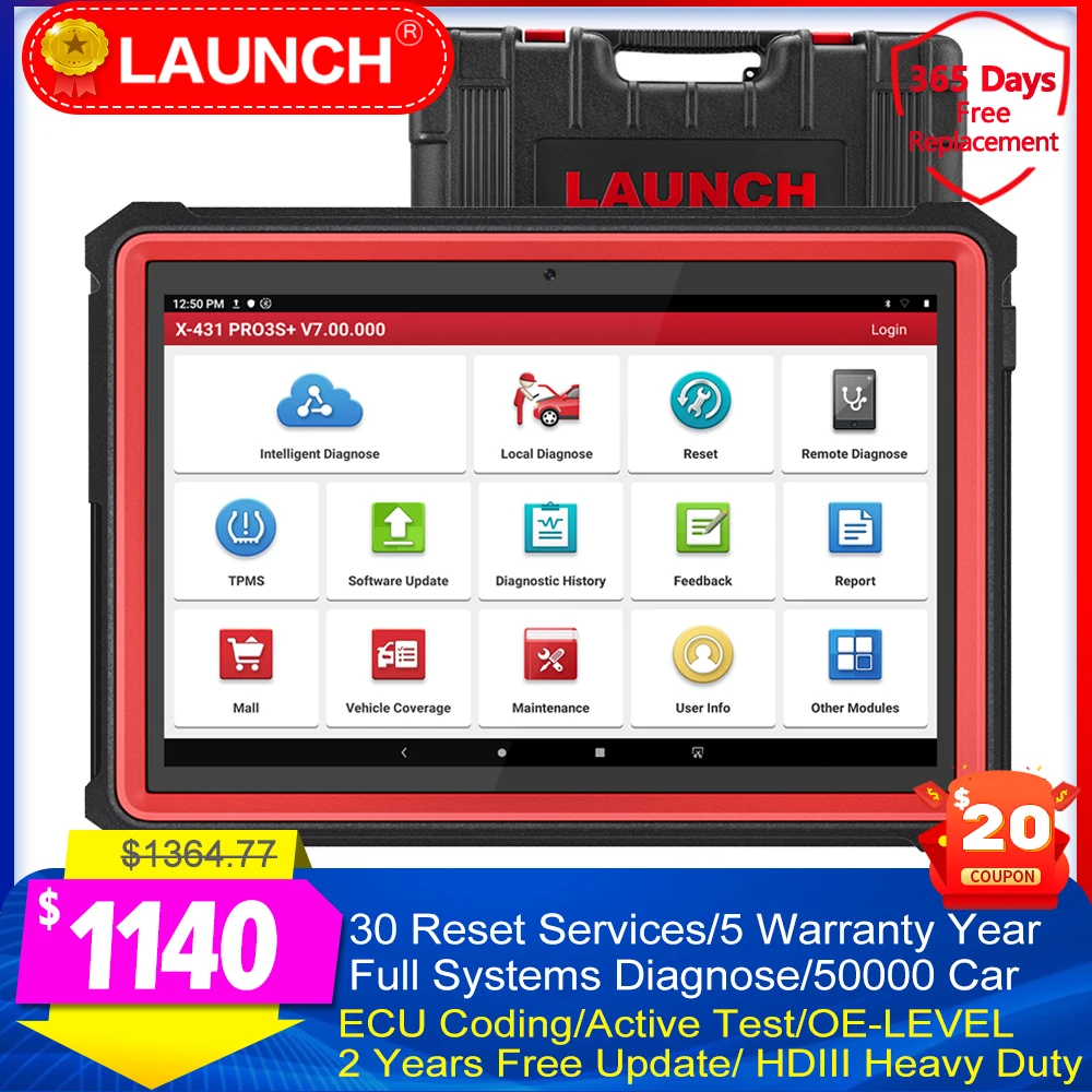 Launch X431 PRO3S + 10 1 дюймовый полный системный Профессиональный сканер Код ЭБУ 30 Сброс