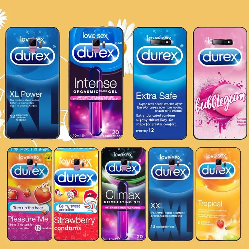 Сексуальный презерватив бренда Durex box чехол для телефона Samsung galaxy S 9 10 20 A 21 30 31 40 50 51