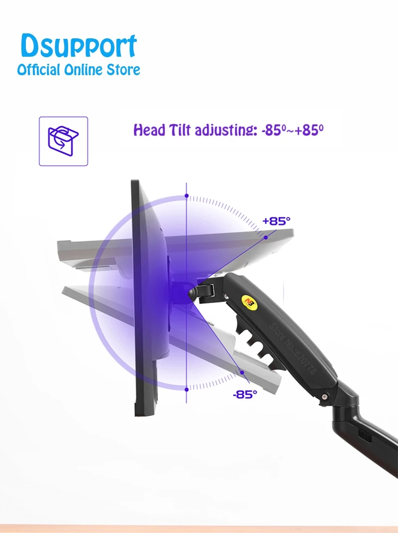 Новинка NB F80+ 2XUSB3. 0 настольная газовая пружина 17-2" ЖК-светодиодный держатель для монитора кронштейн полный движения Дисплей Стенд загрузка 2-9 кг