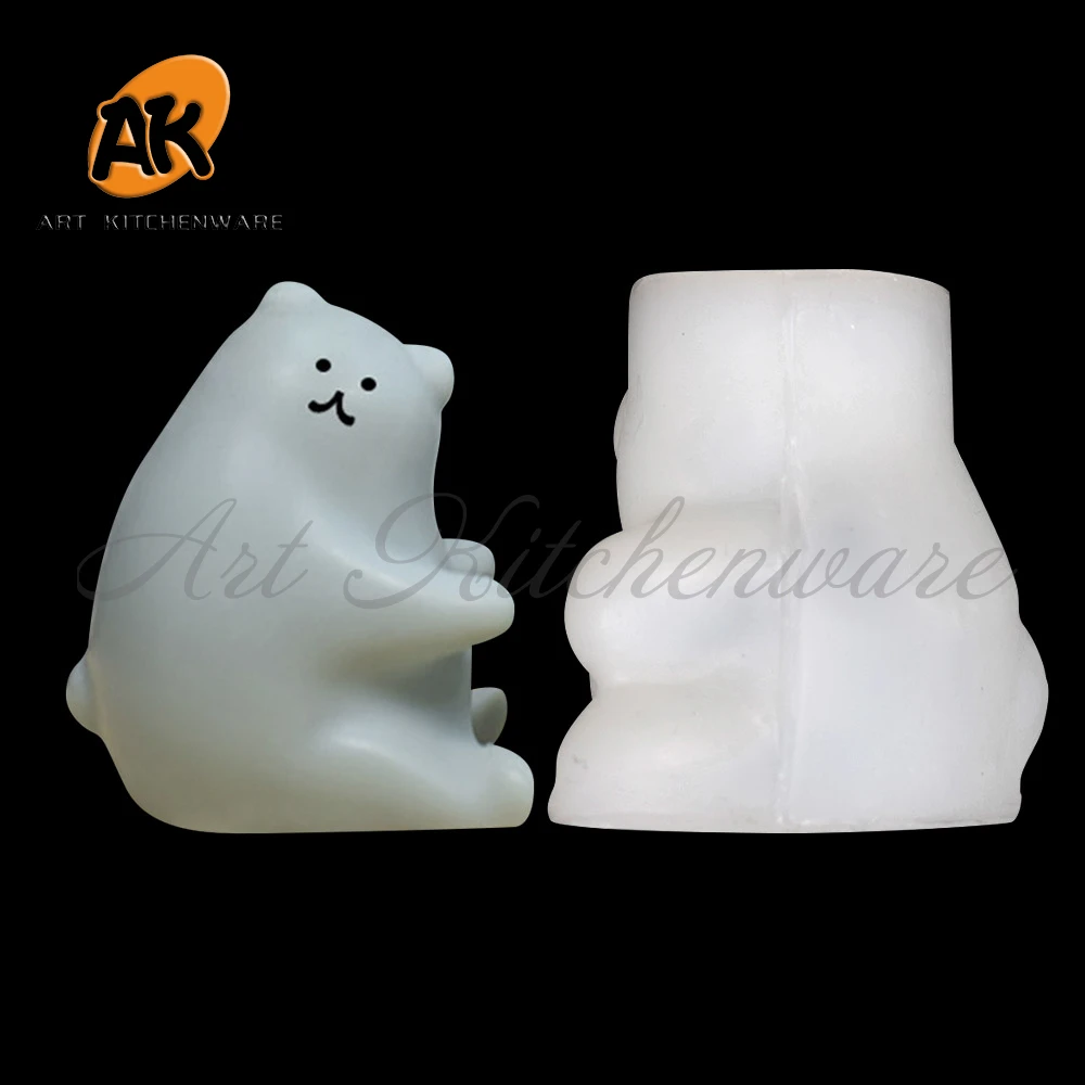 

Силиконовая форма в виде медведя Dorica 3D в виде свечи, искусственная форма для мыла, инструменты для украшения тортов, кухонные принадлежност...