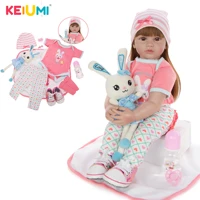 keiumi lovely 24 inch reborn baby doll 60cm silicone soft realistic princess girl babies doll toy for childrens day gift