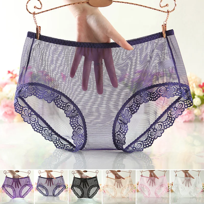 

For Female Breathable Panties Sexy Mesh Lingerie Breathable Ultra-Thin Female Underwear Mesh Transparent Seamless Underpant Hot