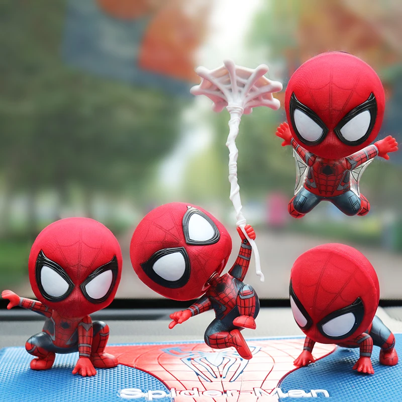 Marvel Человек паук в действии автомобиль модель человека паука трясущийся головой