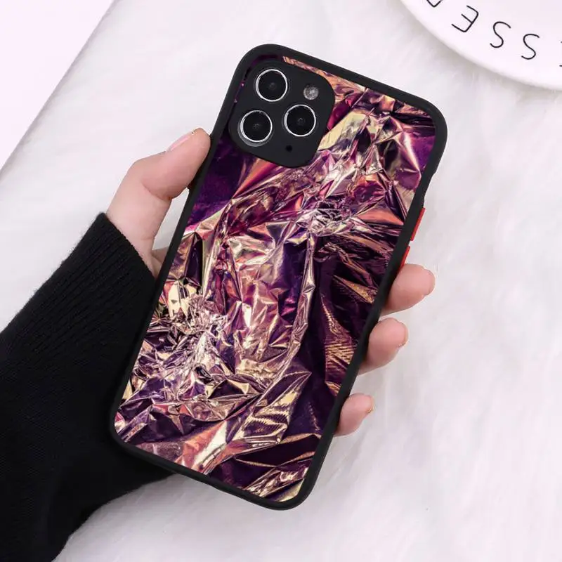 

Crystal Diamond Phone Case Matte Transparent for iPhone 7 8 11 12 s mini pro X XS XR MAX Plus cover funda