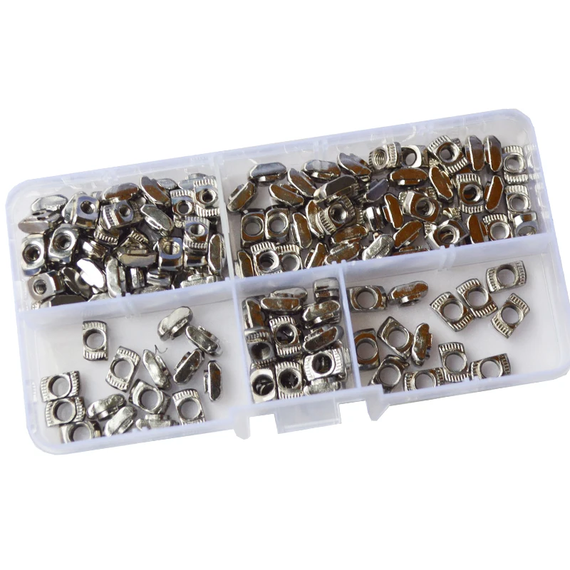 

60/150PCS M3 M4 M5 for 20 Series T-Slot T-nut Sliding T Nut Hammer Head Drop In Nut Connector Aluminum Extrusion Profile Kit