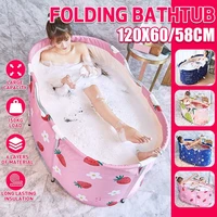 120cm foldable bathtub double non inflatable bath tub household portable large full body bath barrel with frame for adults