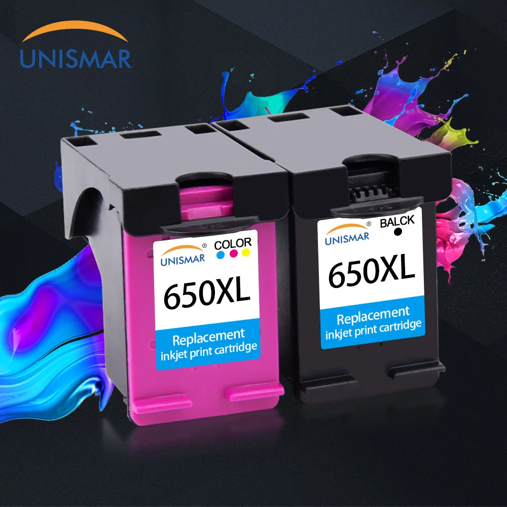 Unismar чернильный картридж 650XL Замена для hp 650 hp 650 XL для hp Deskjet 1015 1515 2515 2545 2645 3515 4518 4645 чип шоу и чернильным принтом