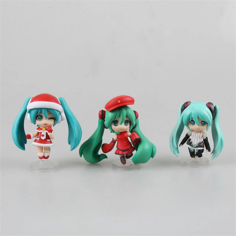 Аниме Hatsune Miku фигурка из ПВХ 6 шт. Q версия случайный ОДИН экшн коллекционная