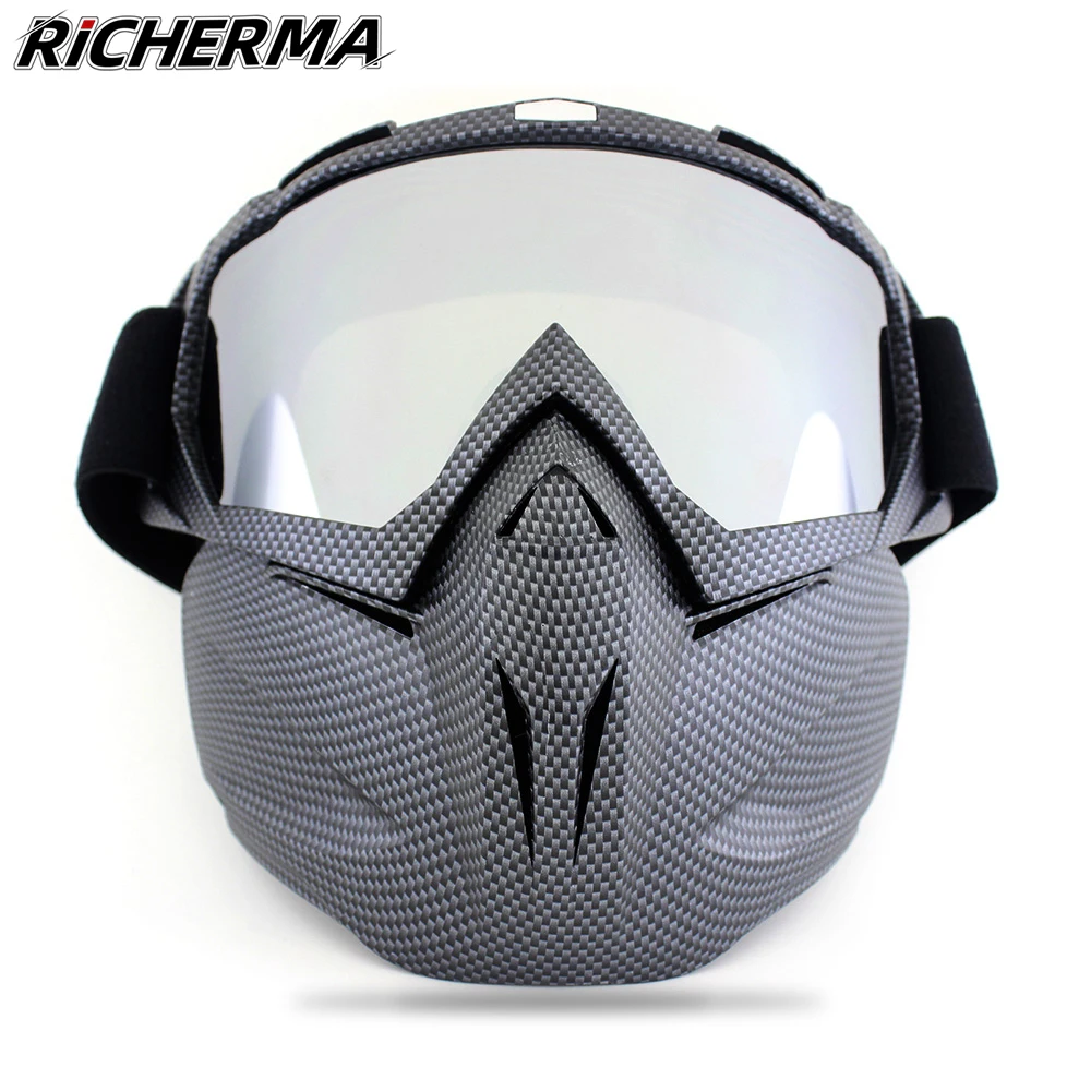 Мотоциклетные очки съемная маска для лица квадроциклы Мотокросс с защитой от