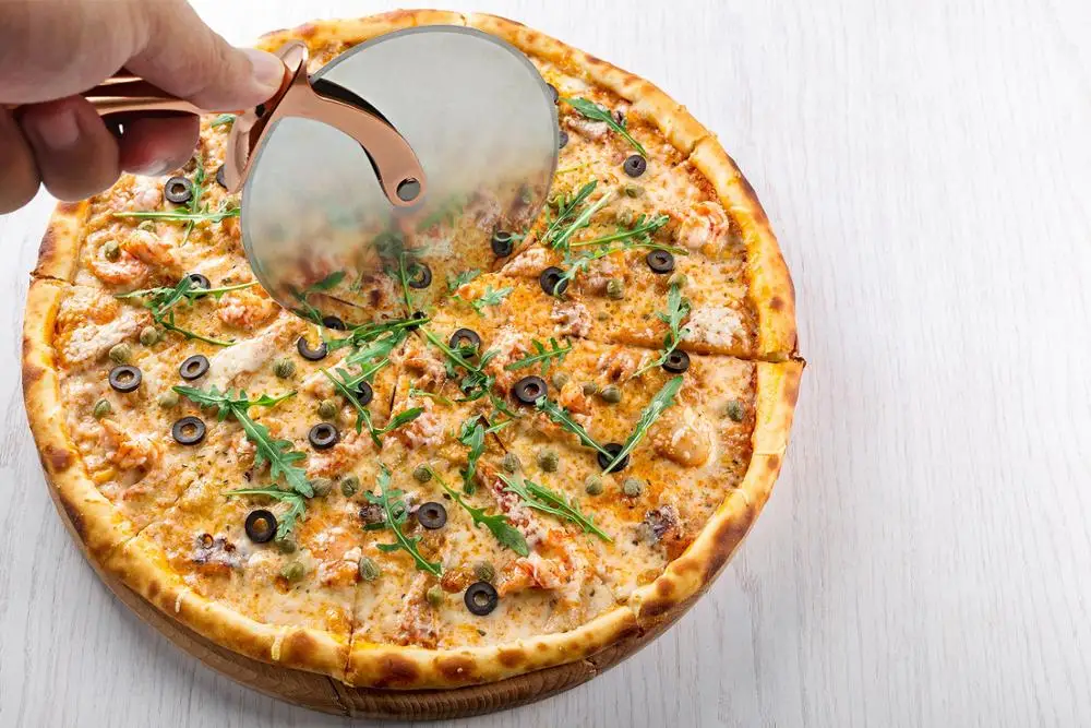 

EHZ Pizza Cutter Wheel Food Grade Stainless Steel Cutter Wheel Smooth Rotating Sharp Blade Professional Pizza Cutter Rose Gold