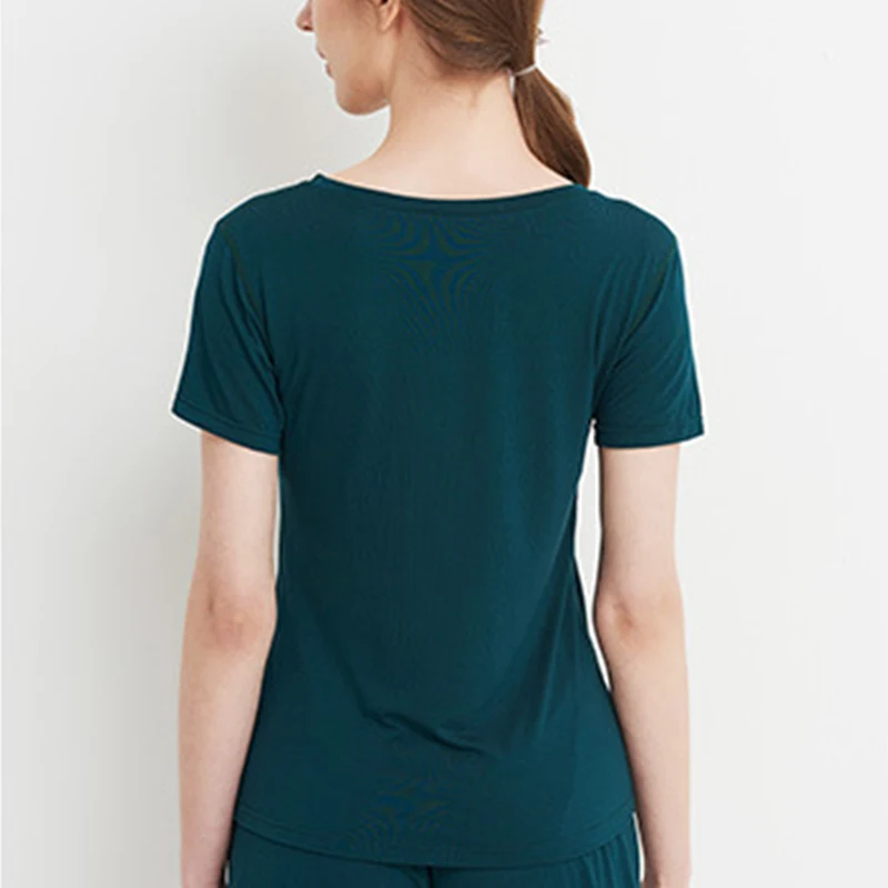 Женские футболки с нагрудной подушкой эластичные Топы Пуш-ап футболка коротким