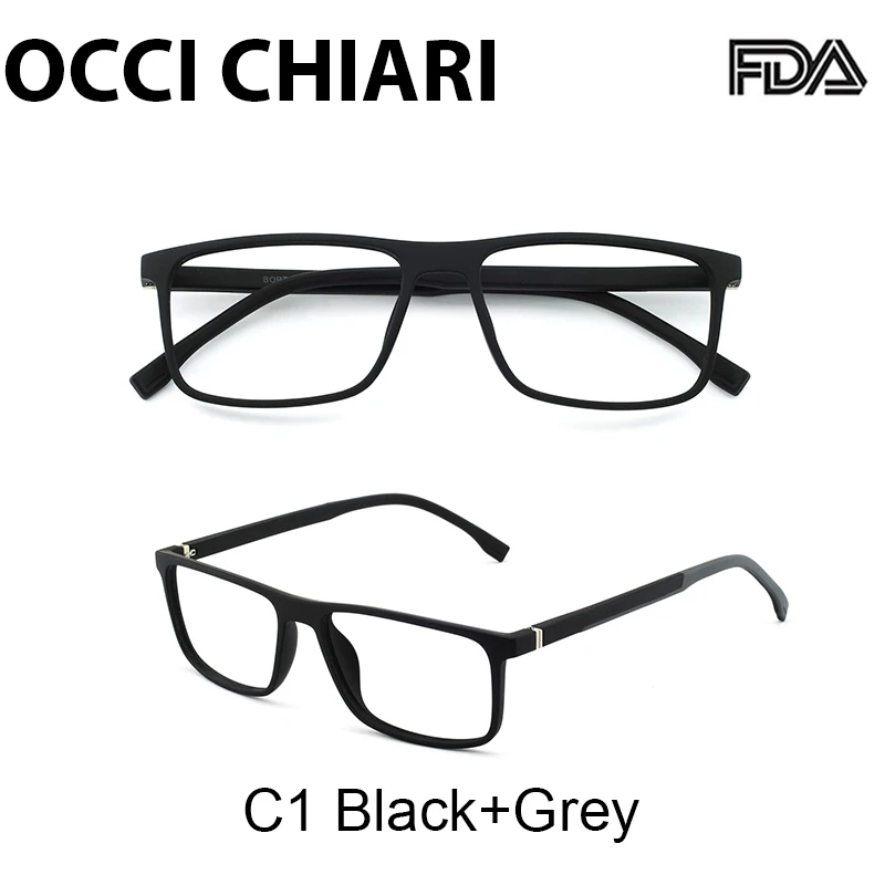 c1 black gray Маре аззуро очки для чтения мужские TR90 анти-синий светильник классическая черная оправа ультра-светильник очки пресбиопии+ 1,0+ 1,5+ 2,0 до+ 6,0 - Цвет оправы: c1 black gray