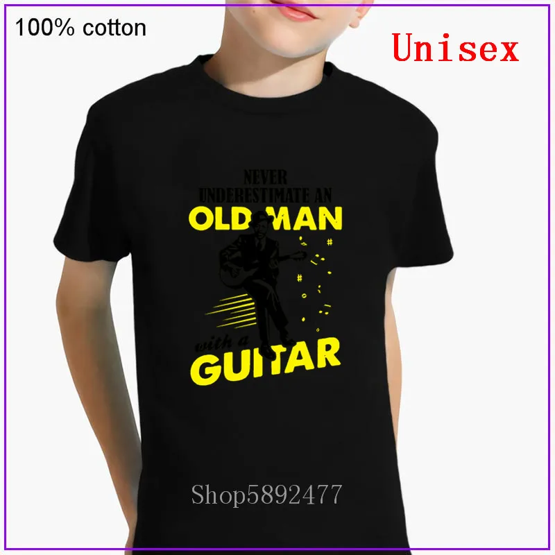 2020 летняя футболка с коротким рукавом никогда не недооценивает стариков гитарой