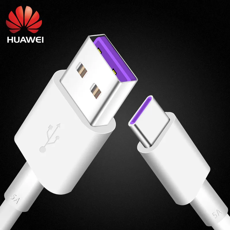 Оригинальный зарядный кабель Huawei 5A USB Тип C шнур для быстрой зарядки и передачи