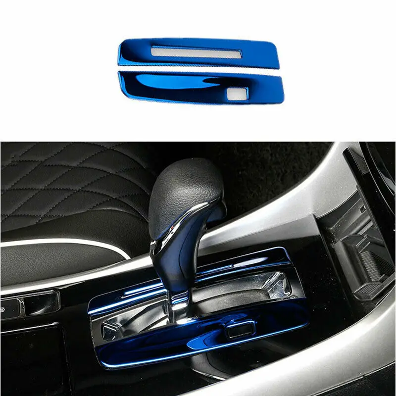

Central Console Gear Shift Frame Decor Blue Steel FOR 2014-2017 Honda 9th Accord