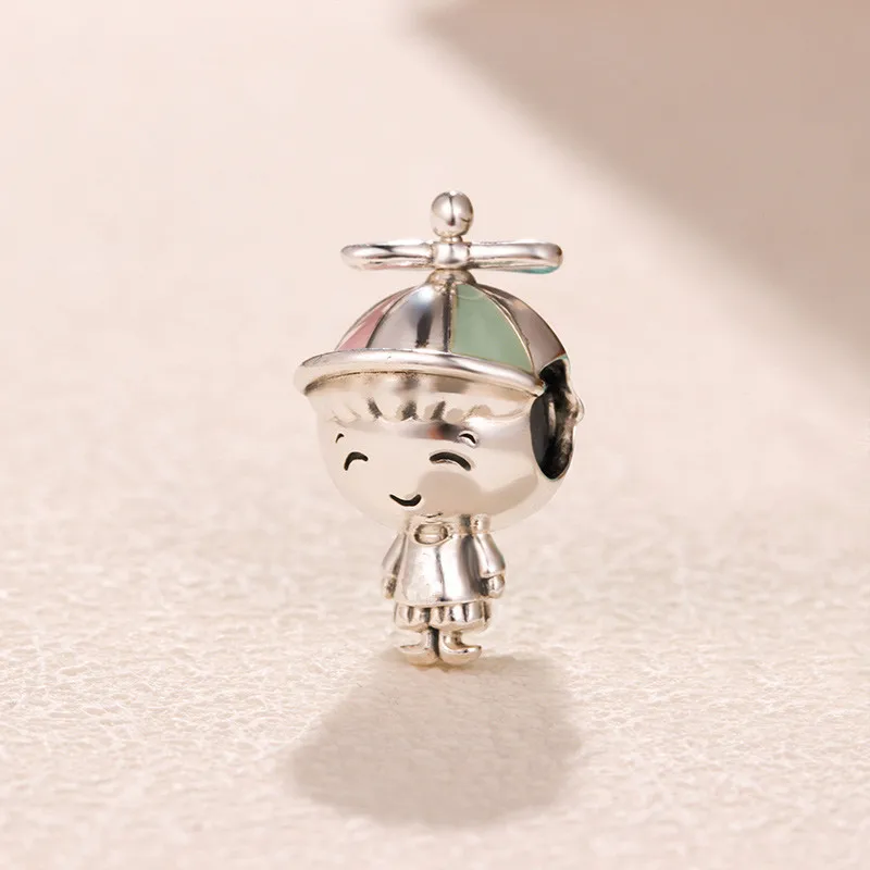 Шарм бусина для браслета из серебра 925 пробы с эмалью|Ювелирные шармы| |