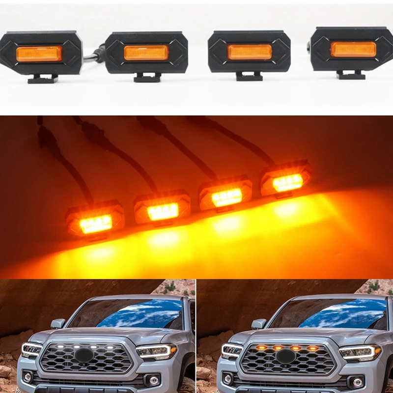 Белый/желтый светодиодная решетка освещения время катания assemblies2020-up для Toyota Tacoma