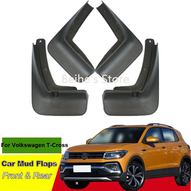 

Tommia For Volkswagen T-CROSS 2019 Car Mud Flaps Splash Guard Mudguard Mudflaps 4pcs ABS Front & Rear Fender