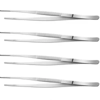 4 packs 12 inch fine tongs tweezers stainless steel food tweezers for cooking repairing and sea food