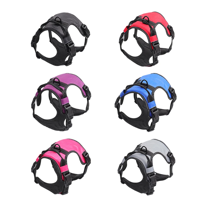 

Reflective Dog Harness Dog Vest Adjustable Pet Harnesses With Soft Padded Outdoor Walking Pet Front Lead For Small Large Dogs