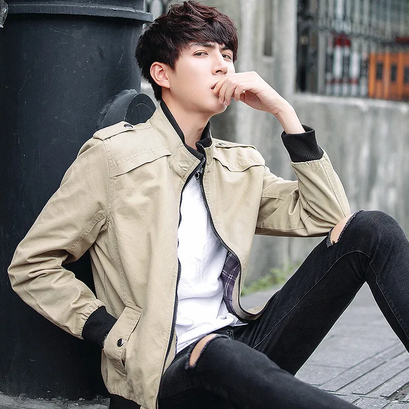 

Autumn thickening jacket, young men's coat, men's cotton frock coat