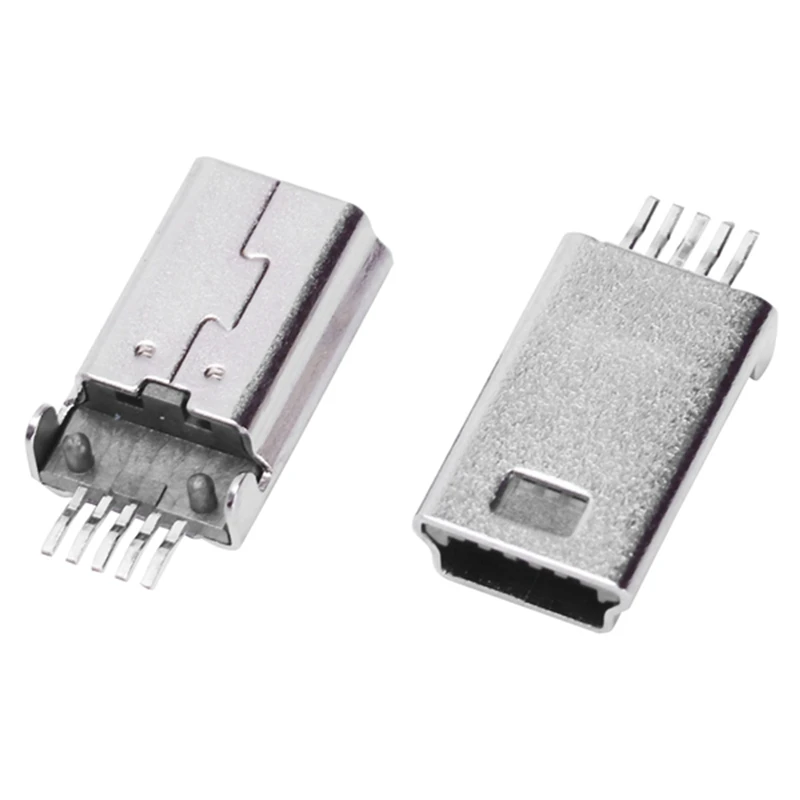 GTBL 10 штук мини Тип USB B мужской 180 Градусов 5-Контактный SMD SMT для пайки и гнездом