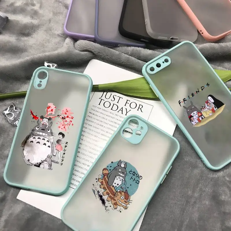 

Totoro Hayao Miyazaki Japan Phone Case matte transparent For iphone 7 8 11 12 plus mini x xs xr pro max cover