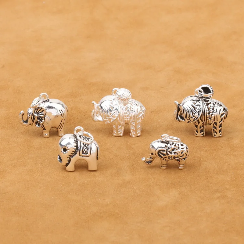 

Оптовая партия товара, ювелирные изделия из стерлингового серебра 925 пробы, браслет из тайского серебра с кристаллами «сделай сам», экзотические аксессуары, кулон в виде слона с отверстиями