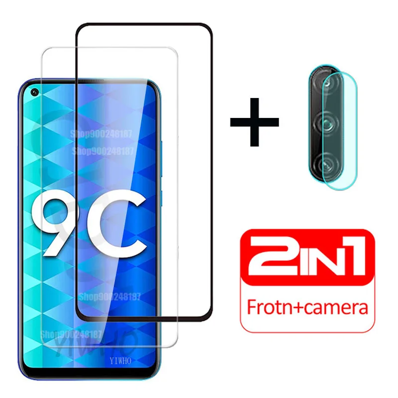 Защитное стекло для смартфона Huawei Honor 9C на экран/камеру